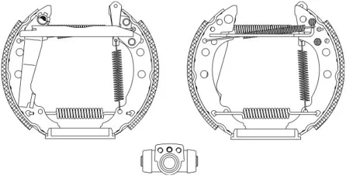 Mintex MSP046 Rear Brake Shoe Set Fits Audi VW 80 Golf Jetta Scirocco
