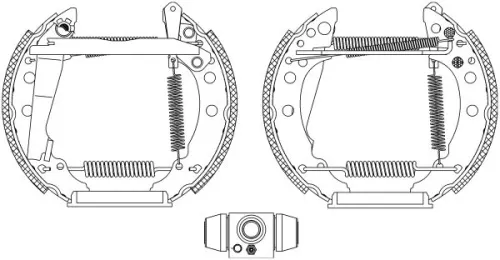 Mintex MSP099 Rear Brake Shoe Set Fits VW Polo