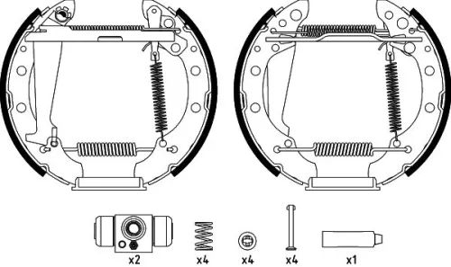 Mintex MSP421 Rear Brake Shoe Set Fits Seat Skoda VW Cordoba E-citigo Fabia Polo