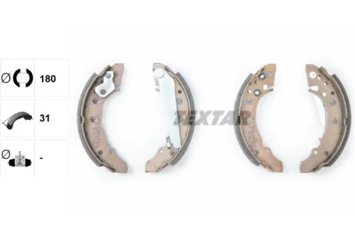 Textar 91018200 Rear Brake Shoe Set Fits Audi Seat VW 100 50 80 90 A2 Arosa Citi